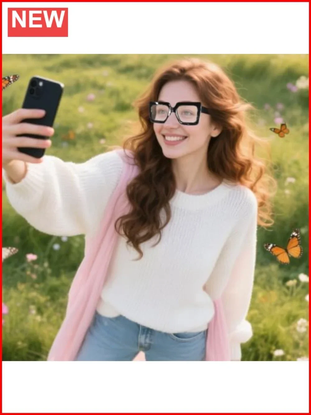 Oversized Square Blue Light Glasses 2-Pack Plastic Frame Computer Eyewear